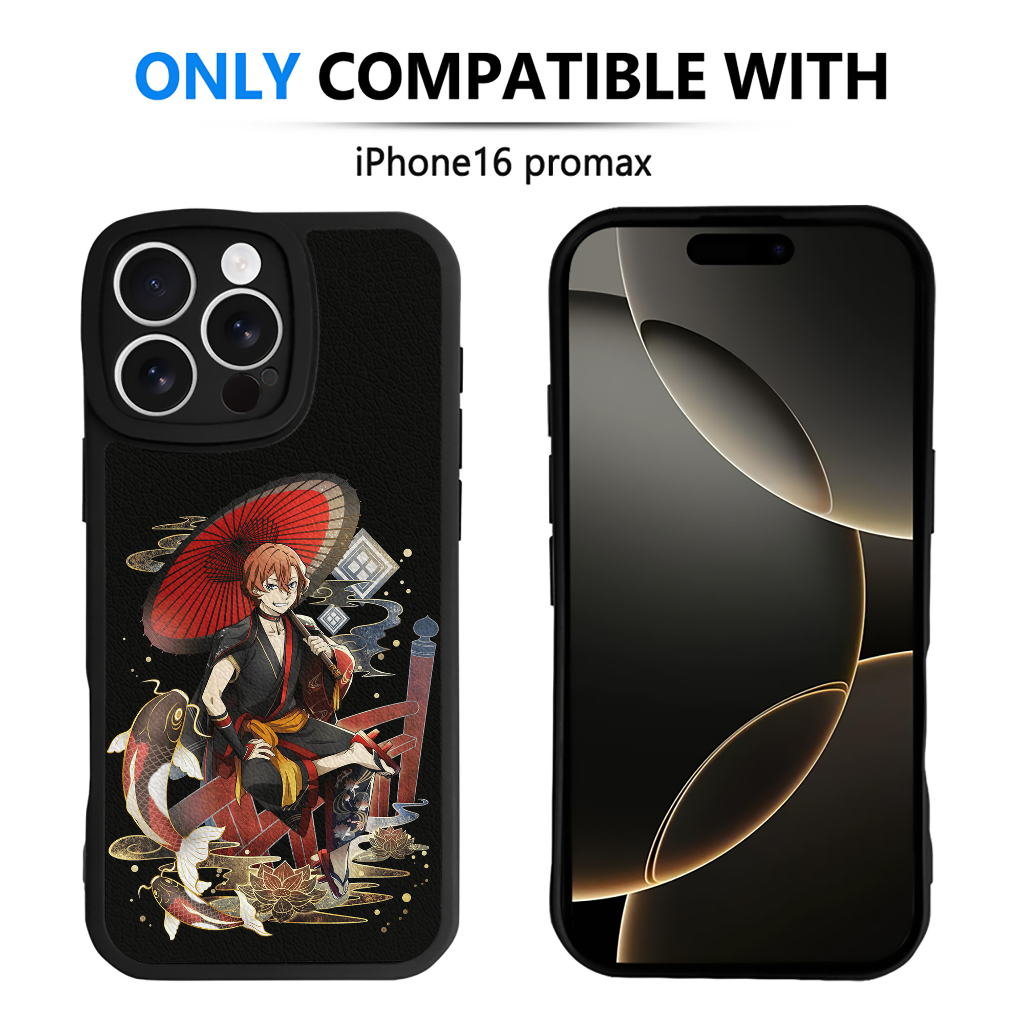 （画像用） 文豪ストレイドッグス Bungo Stray Dogs 【iPhone 16シリーズ対応】シリコンスマホケース（レザー調） 材質：シリコン